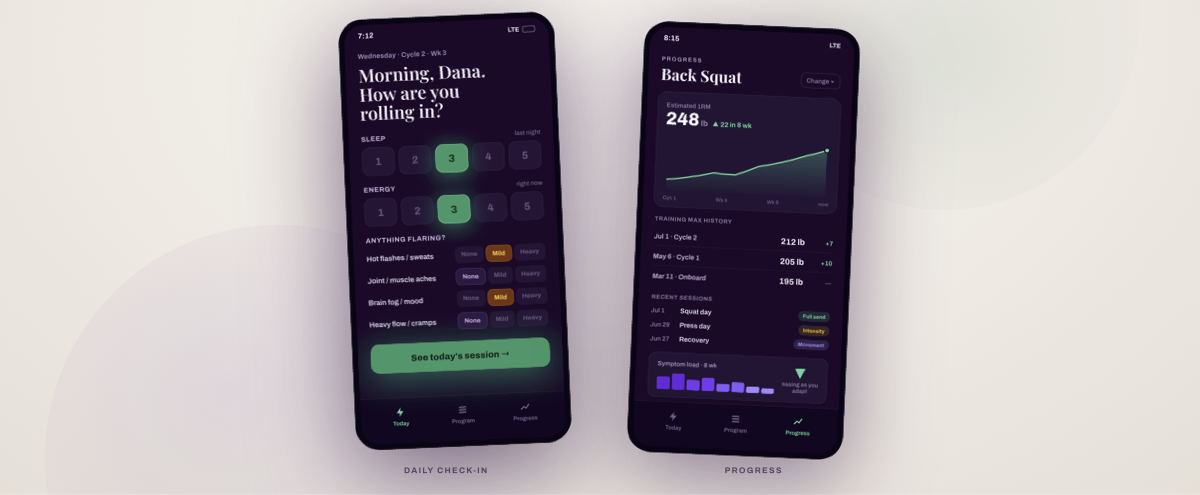Preview of the LiftHerUp training app